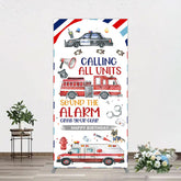 Lofaris Calling All Units Theme Happy Birthday Rectangle Backdrop